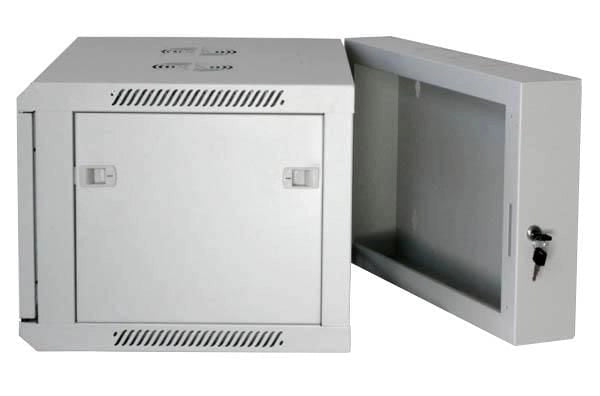 Armadio Rack 19'' a muro 12 unità due sezioni Grigio