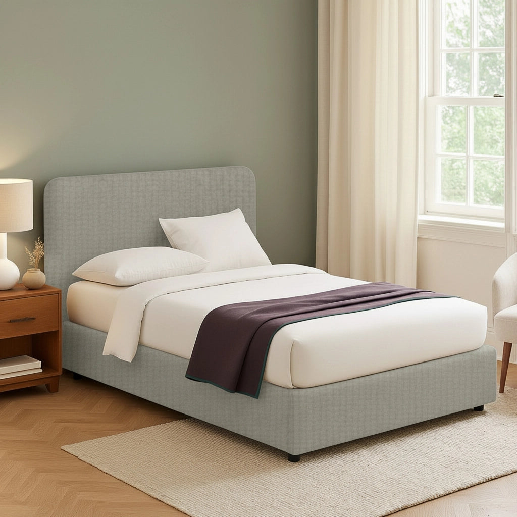 Wigan, Letto Matrimoniale Sfoderabile Made in Italy, Grigio