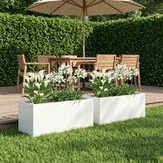 Vaso da giardino 2 pz Bianco 60 x 20 x 20 cm 8005151