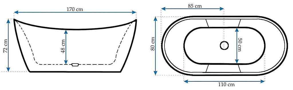 Vasca Bagno Da Terra Rea Ferrano 170
