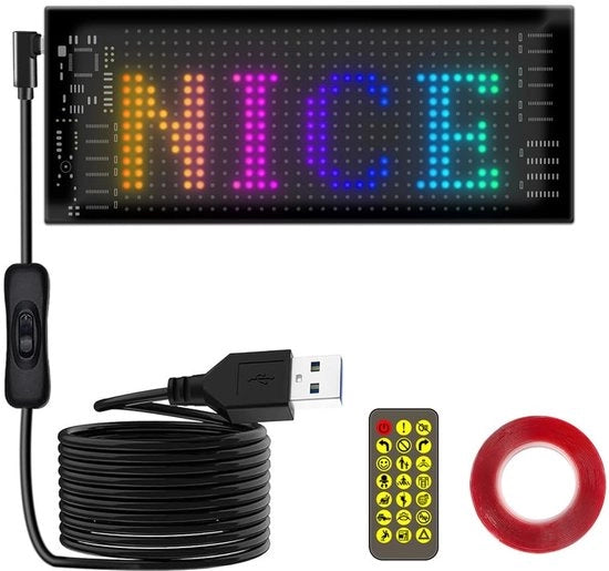 Pannello di Controllo Flessibile - Decorazione Auto - Strumento di Informazione - Multifunzionale - Installazione Facile - Decorazione Auto