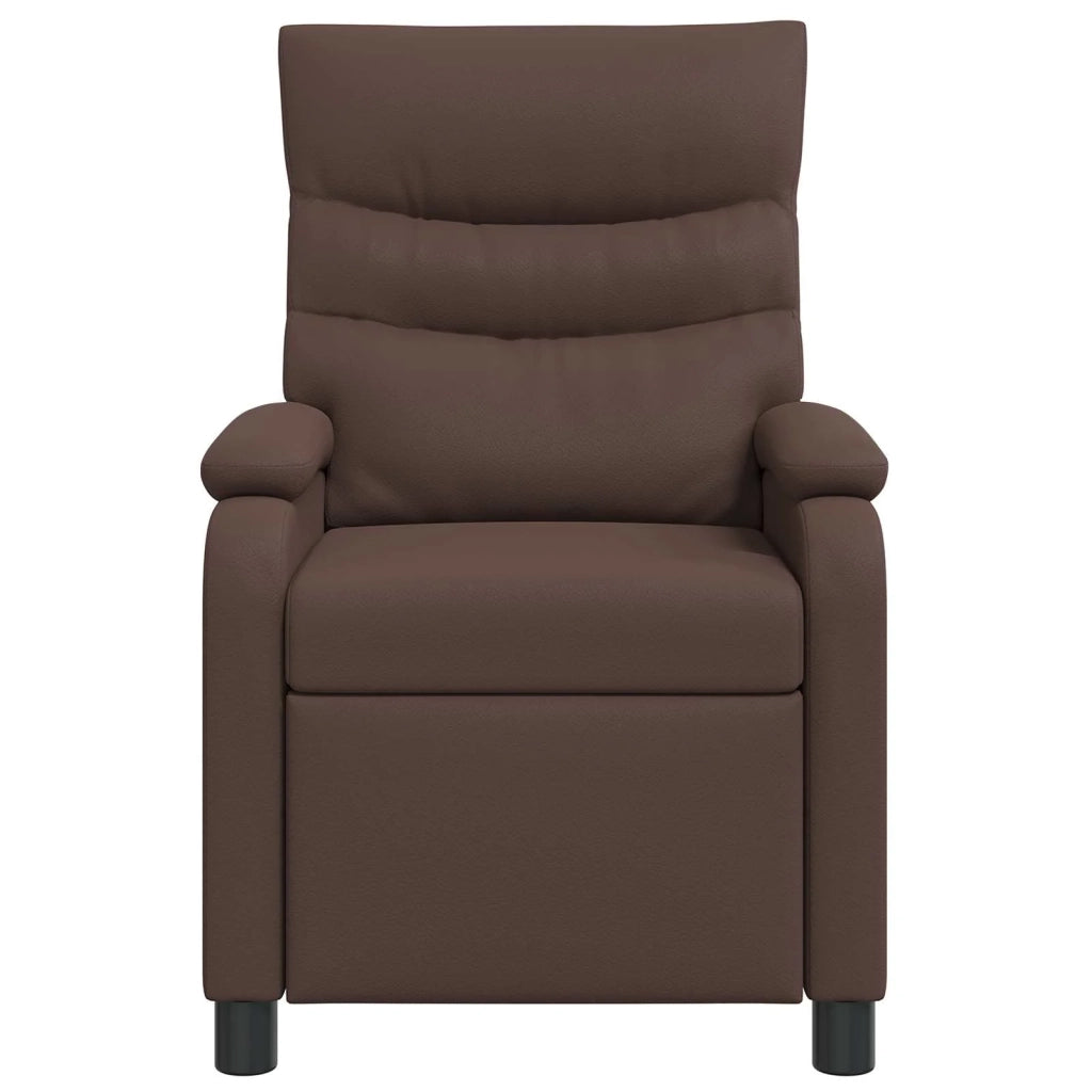 Divano Sedia-Poltrona reclinabile Marrone Similpelle 357050