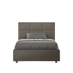 Letto 1 Piazza e Mezzo 120x200 cm Senza Rete Mika Cappuccino