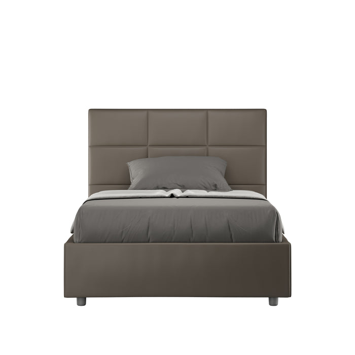 Letto 1 Piazza e Mezzo 120x200 cm Senza Rete Mika Cappuccino