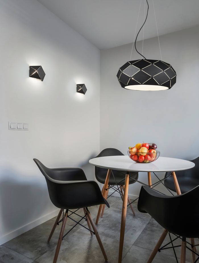 Applique da Interno a LED in Metallo Nero Opaco