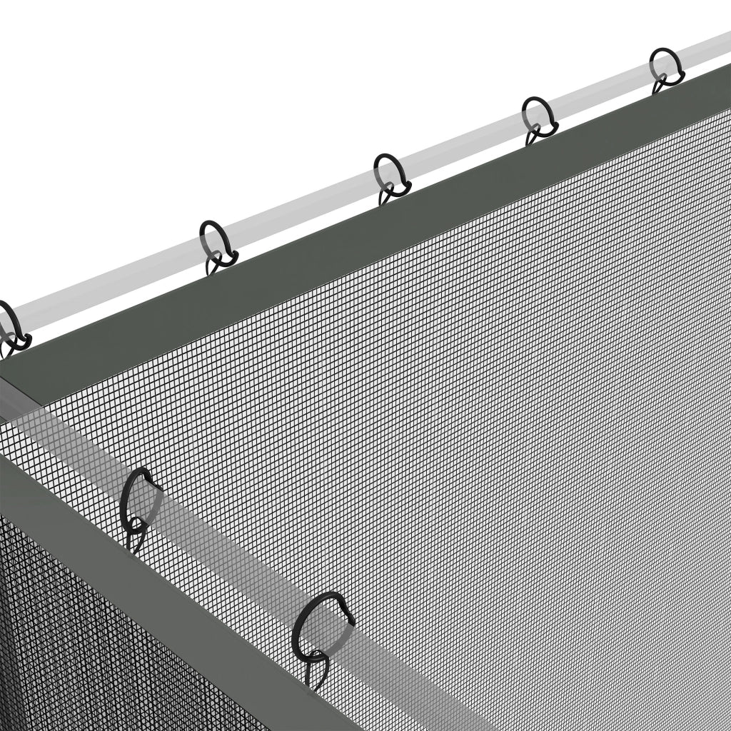 Zanzariere per gazebo giardino ¨C zephmum ¨C 4 pezzi per 3x4m grigio