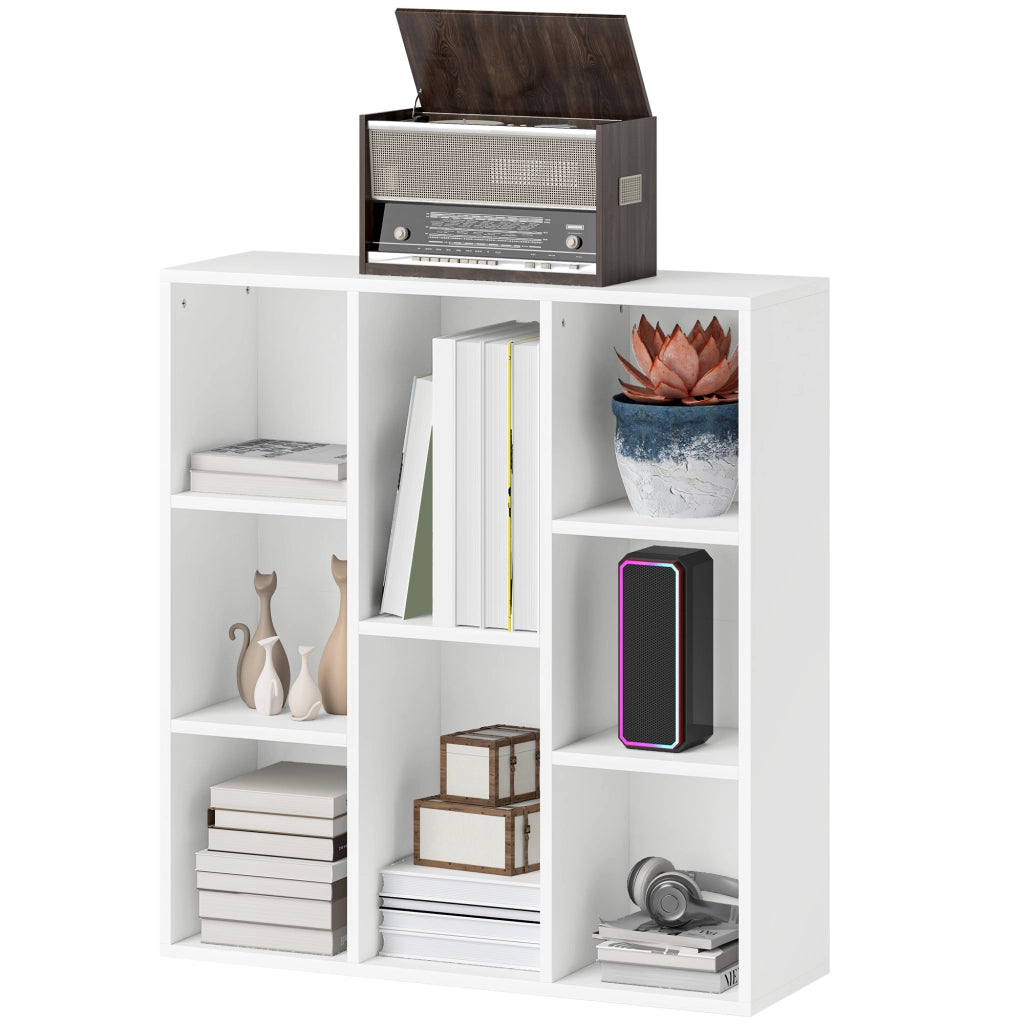 Libreria scaffale con scomparti ¨C zephmum ¨C bianco 74.3x24x80cm