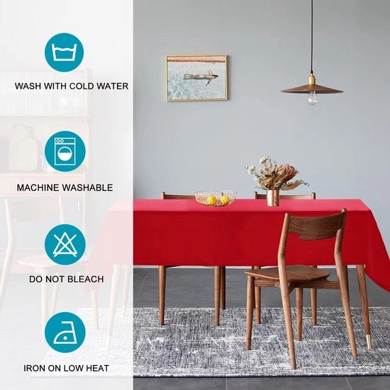 Tappeto con effetto Lotus, Resistente alle macchie e idrorepellente, Rosso, 140 x 220 cm