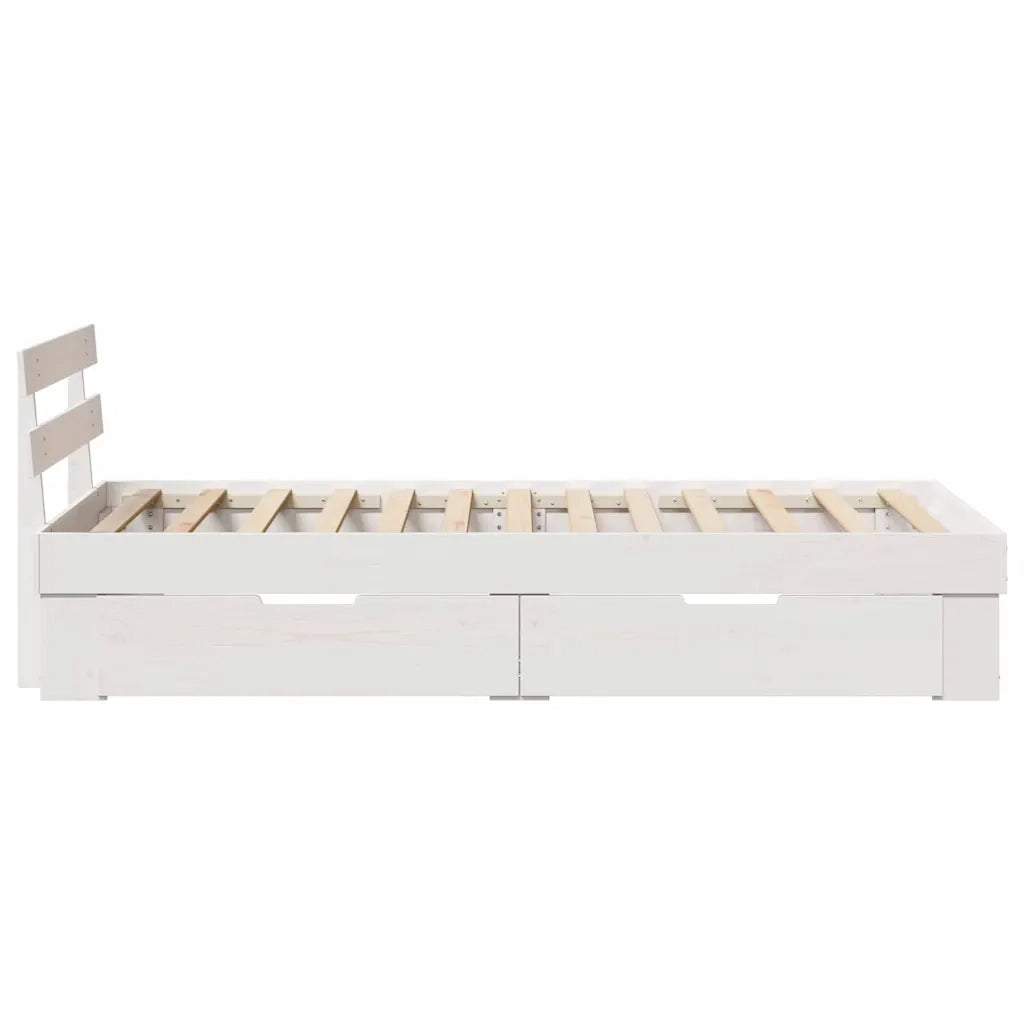 Struttura del letto Bianco 80 x 200 cm Pino massello 872546