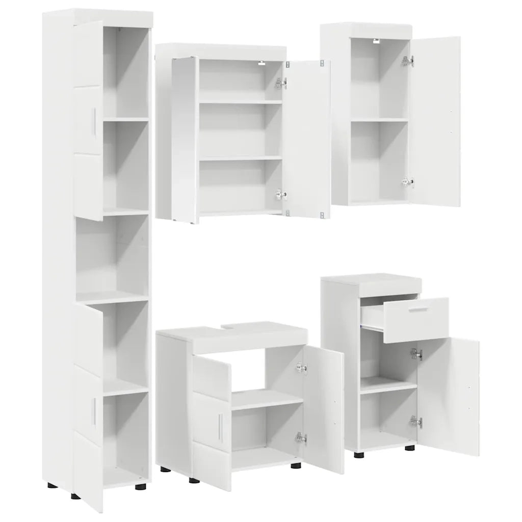 Set di mobili per il bagno TULUM 5 pcs Bianco 60 x 34 x 63 cm 3398054