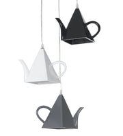 Lampadario in resina nero, bianco e grigio cm.13x13 H18