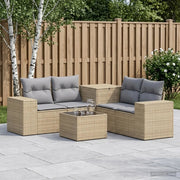 Set di divani 6 pz Beige e Grigio Chiaro 3447575