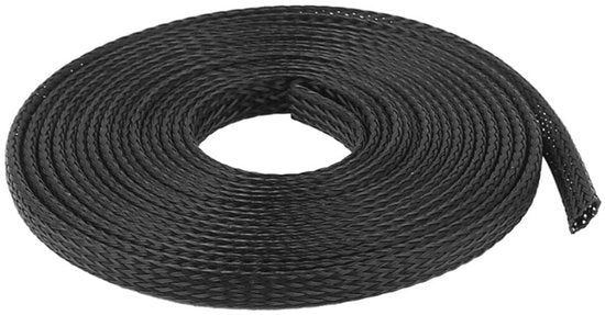 Sleeving espandibile a maglia - Protezione cavo - Nero - Cintura cavo a maglia - Flessibile e resistente - 10 Metri