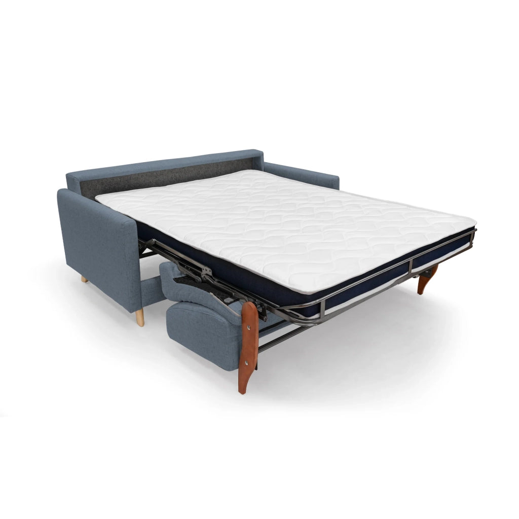 Edgar Divano letto matrimoniale in tessuto felis impermeabile T03 160 cm (mat. 120x197) blu