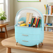 ZMH Porta trucchi da scrivania con più cassetti contenitore per cosmetici azzurro 29 x 19 x 38 cm