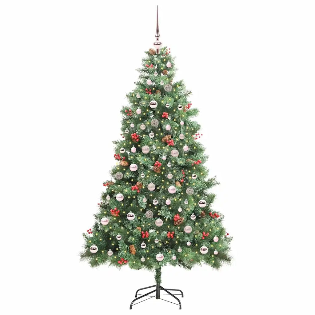 Albero di Natale artificiale Verde 210 cm PVC e Metallo 3395145