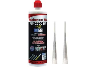 ANCORANTE CHIMICO FIS C700 HP PLUS- - ml.410 in cartuccia - 2 pezzi FISCHER