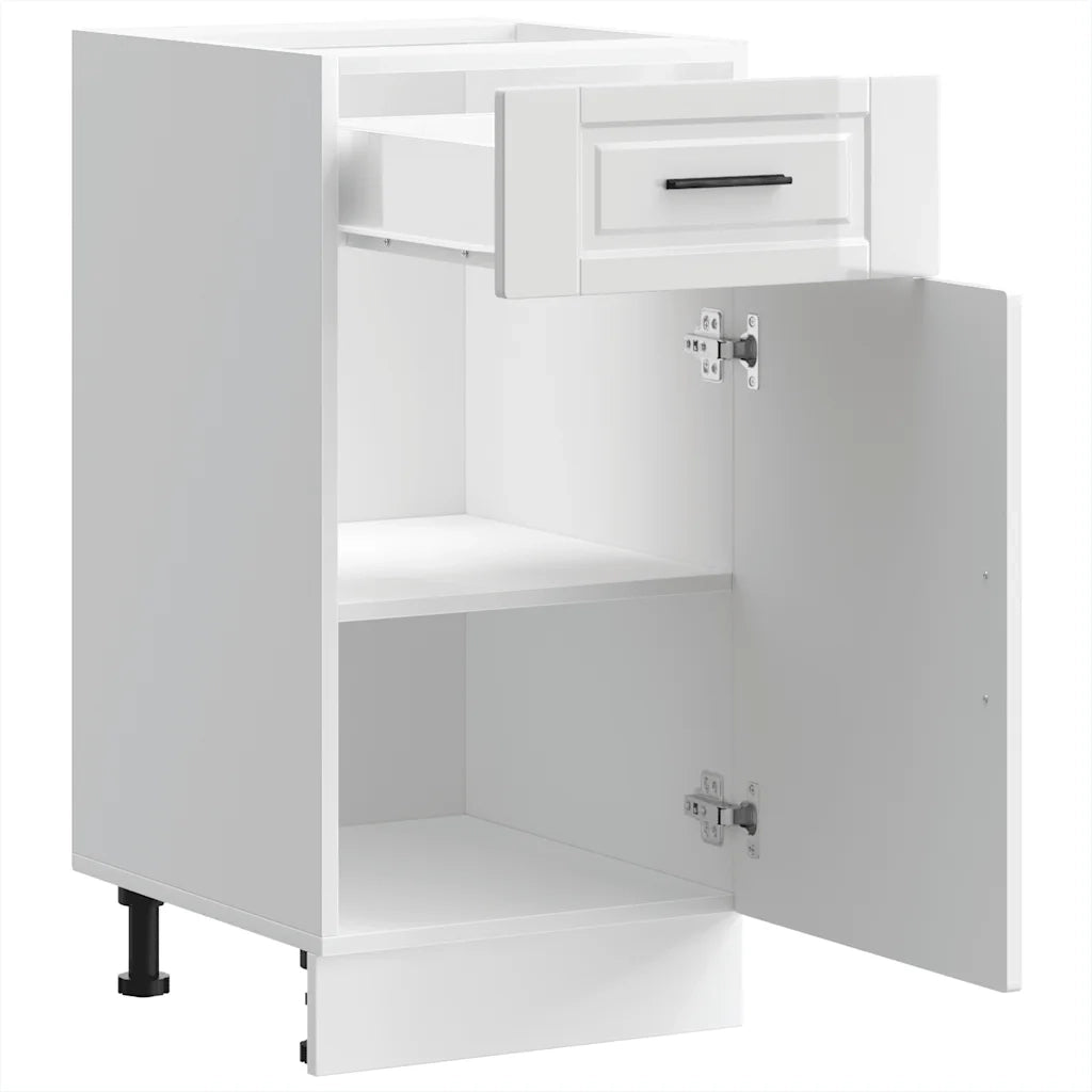 Base da Cucina Porto Bianco Lucido in Legno Multistrato 853949