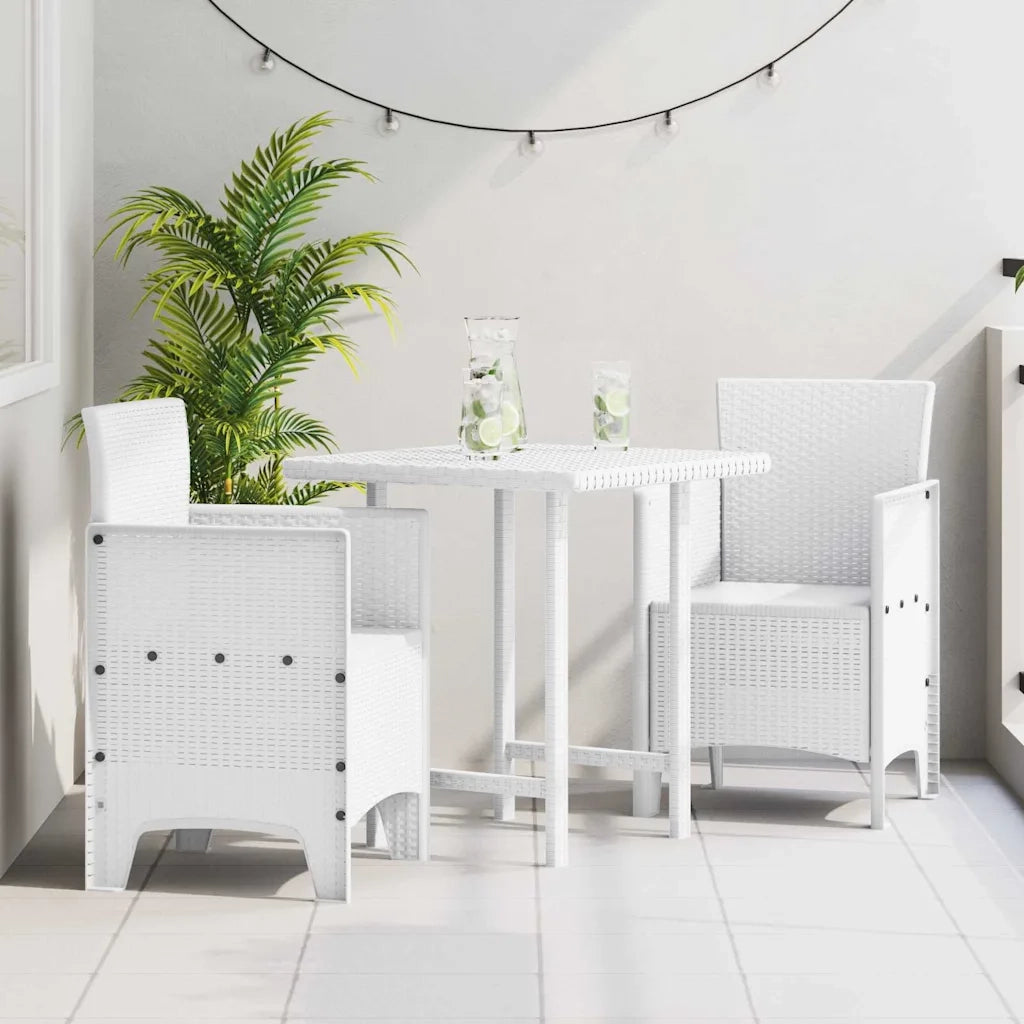 Sedia da Giardino 2 pz | Sedie da Esterno Bianco 53 x 49 x 85 cm Polipropilene