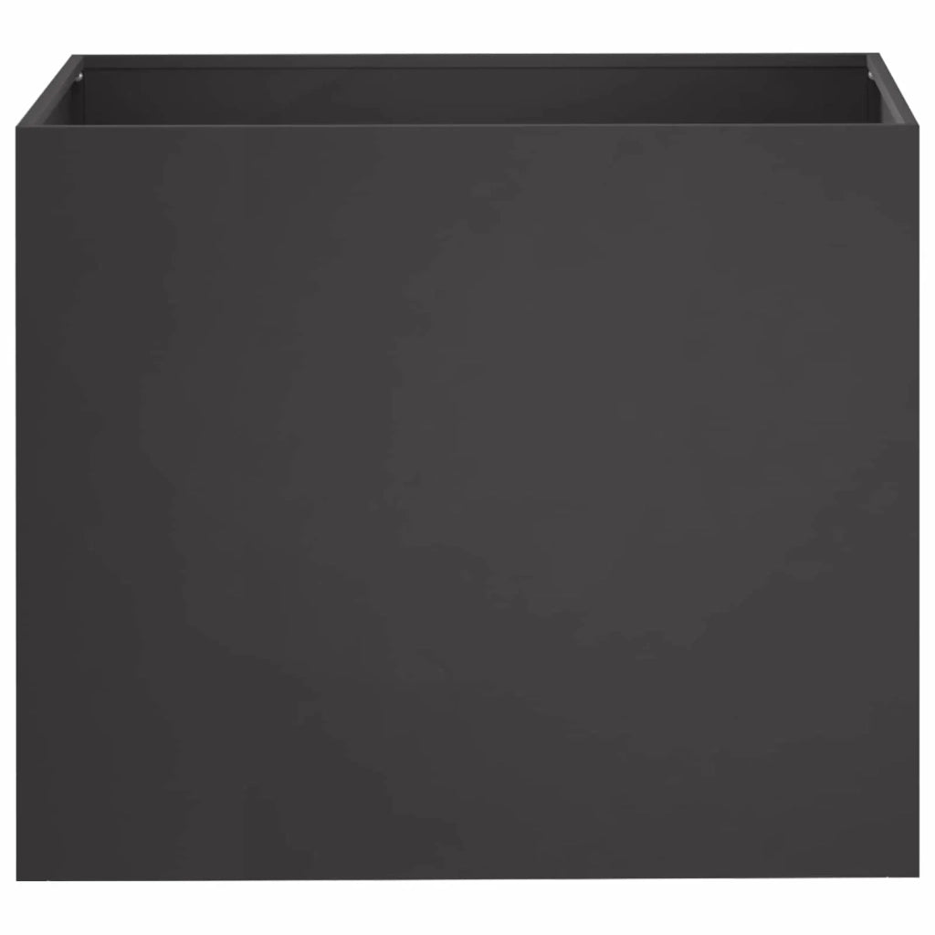 Vaso da giardino 2 pz Nero 60 x 40 x 50 cm 8005695
