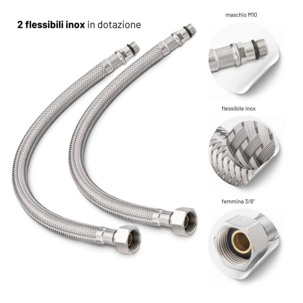 Miscelatore per lavabo jazz con leva in metallo e sistema quickinstall integrato *** finitura- nero opaco, confezione 1