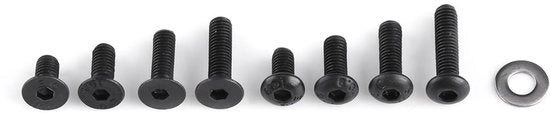 Set di viti inbusschroef 120 pezzi - M3 viti rotonde/piatte - Componenti di fissaggio - Acciaio gelegeato 10,9 - 13,2 x 7,2 x 2,3 cm - Ideale per spazi ristretti