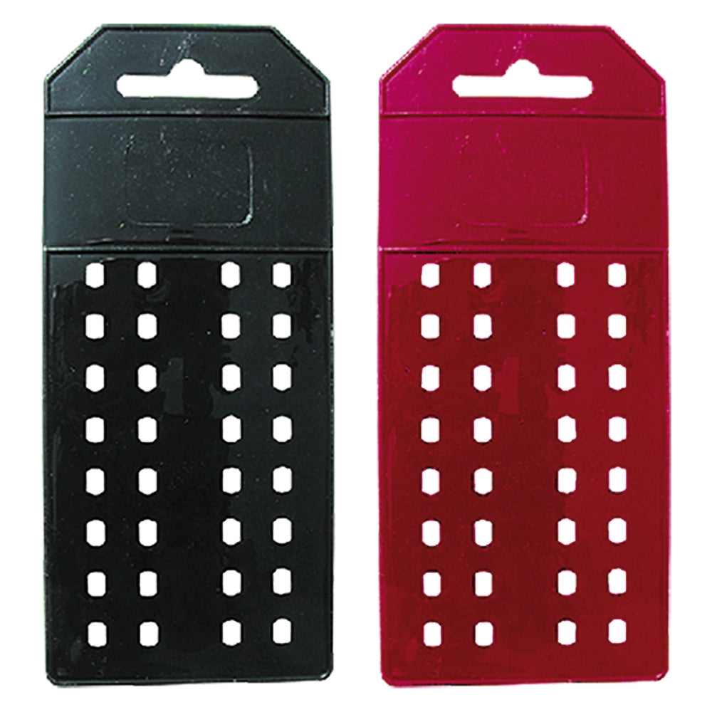 50pz espositore in polipropilene medio mm 145 x 55 x 1,5 colore nero cod:ferx.506131nlm