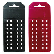 50pz espositore in polipropilene medio mm 145 x 55 x 1,5 colore nero cod:ferx.506131nlm