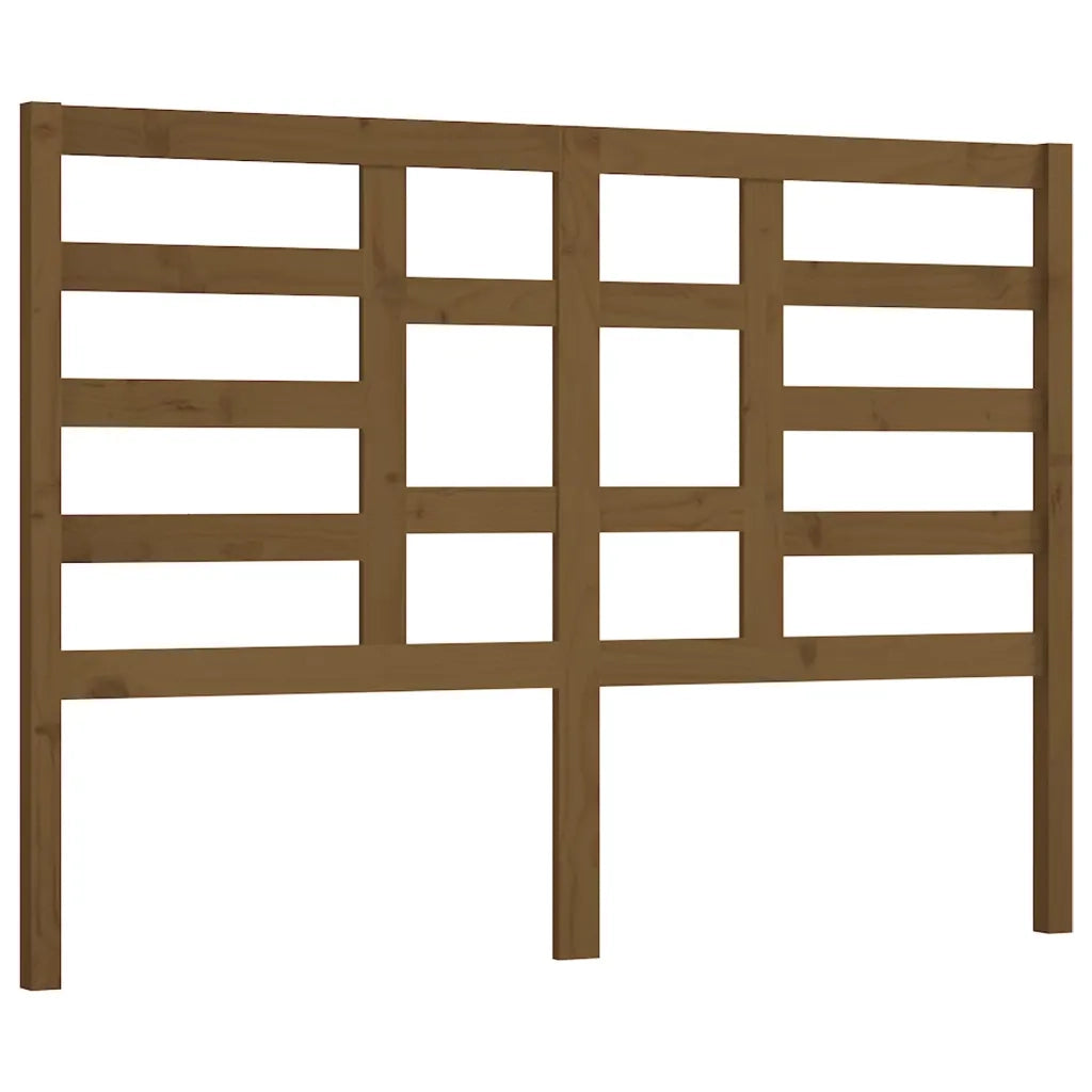 Testiera per Letto ambra 126x4x104 cm in Legno Massello di Pino