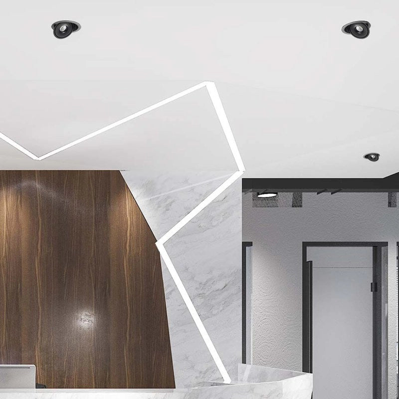 Faretto LED COB da Incasso Rotondo 12W 120*43mm Colore Nero 3in1 SKU-10578