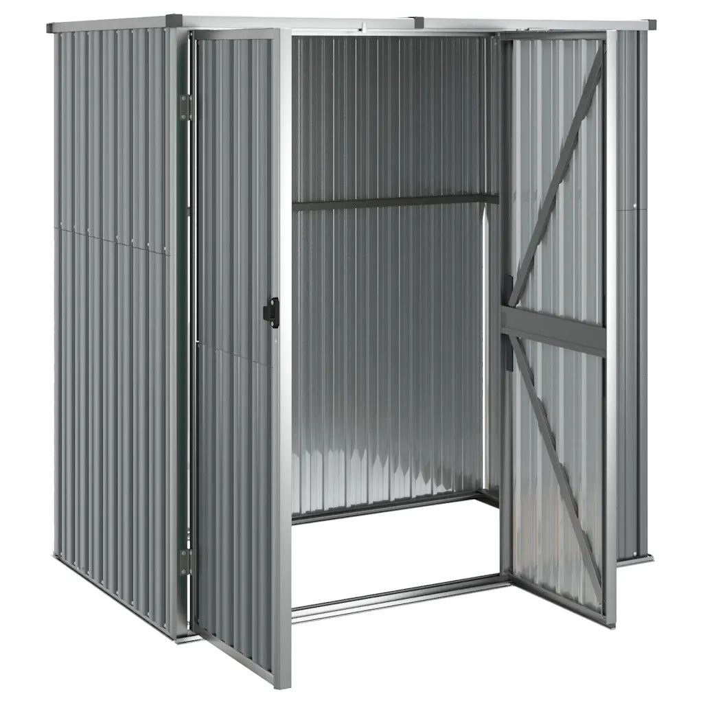 Capanno per Attrezzi Grigio 161x89x161 cm Acciaio Zincato cod mxl 65792