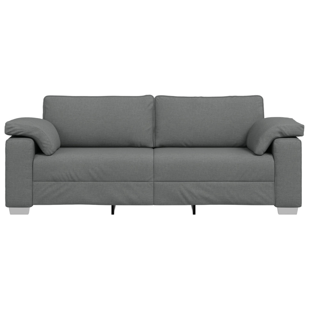 Divano a 3 posti Grigio scuro 178 cm in tessuto