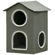 Casetta per Gatti Due Livelli ¨C Xylo ¨C Grigio con Cuscini Lavabili, 42x46x59.5 cm