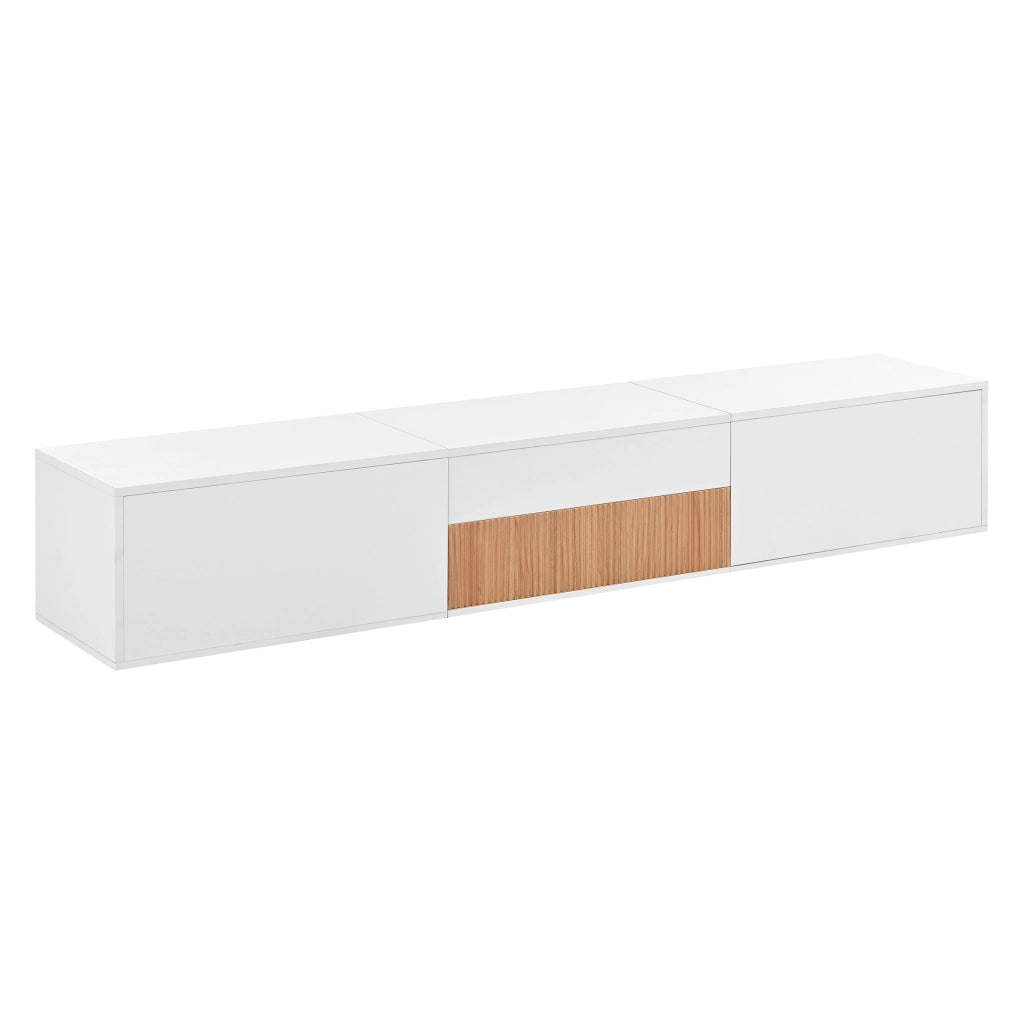 Mobile TV moderno 180x34x30 cm, design unico con supporto per proiettore