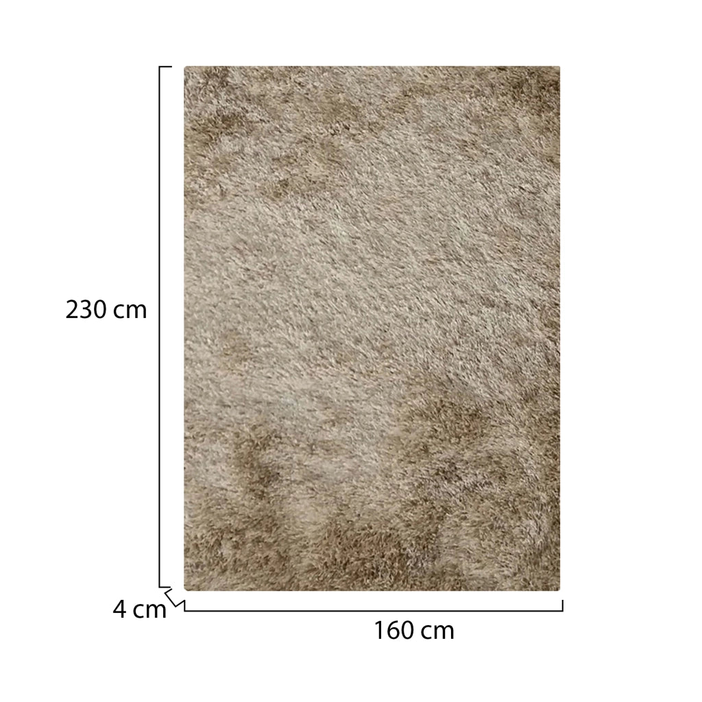 Latipa, Tappeto Altezza Pelo 35 mm 100% Poliestere, 230x160 cm Beige
