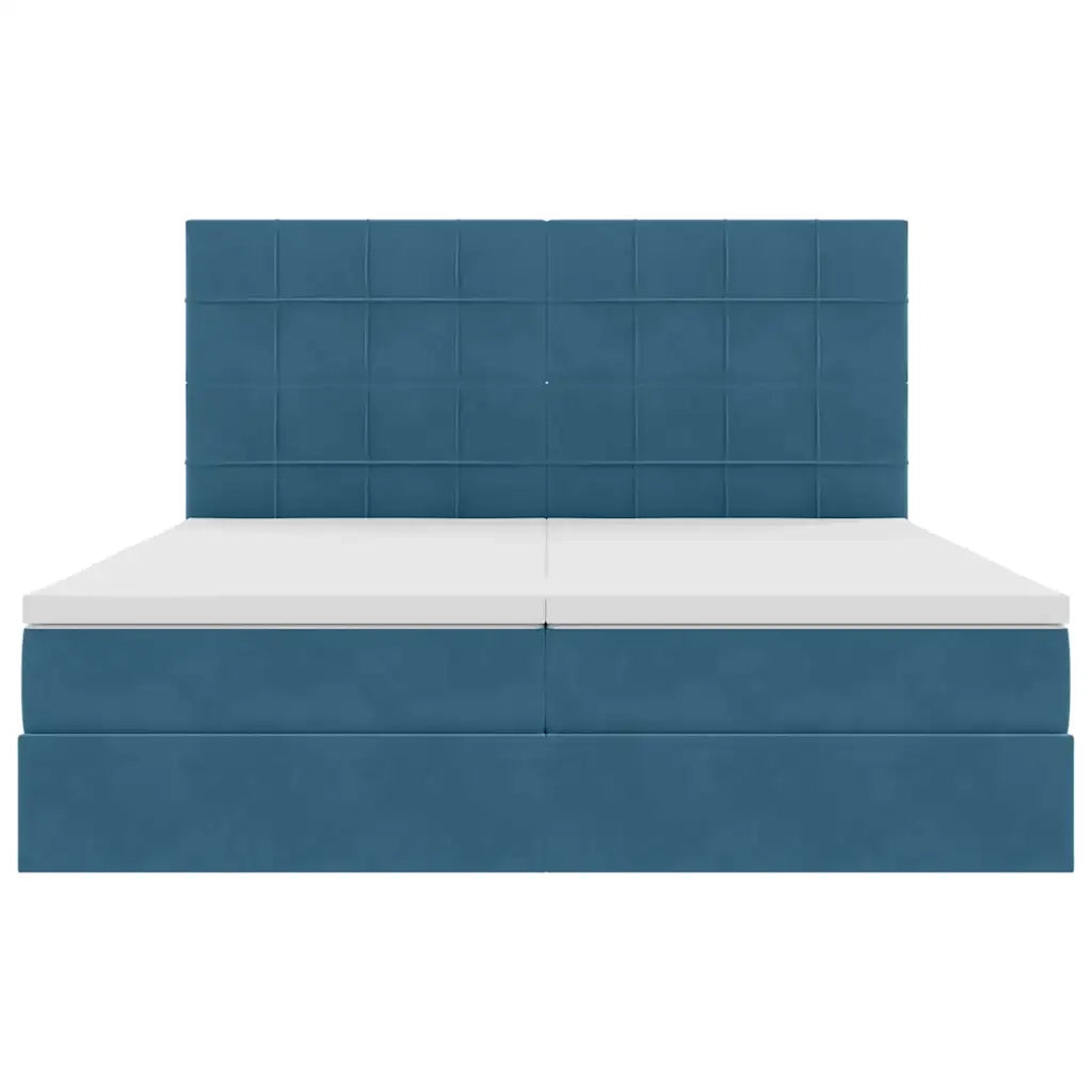 Letto con Contenitore Blu Scuro 180 x 200 cm Velluto 3372249