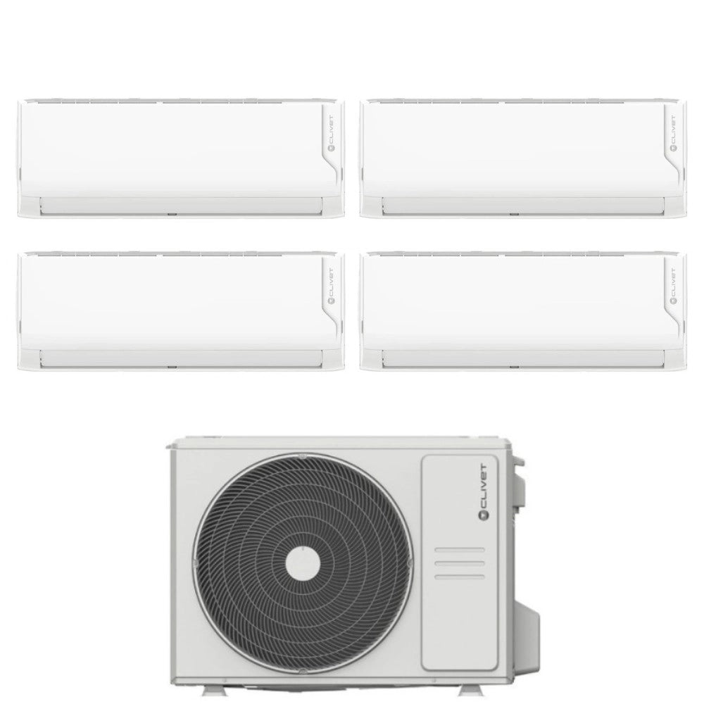 Condizionatore Quadri Split Clivet Cristallo2 9+9+9+9 con MU2-Y 82M R-32 Wi-Fi Integrato