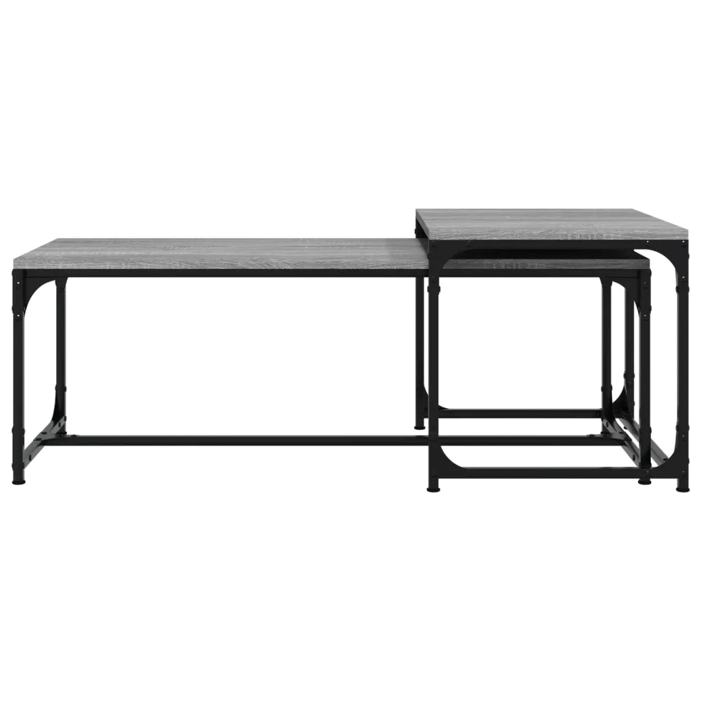 Tavolini da Salotto 2 pz Grigio Sonoma in Legno Multistrato 823340