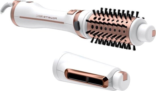 Spazzola a rotazione Ultimate Care - Salute capillare - Booster lucidità - Creazione volume - Bianco e rame