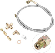 Tubo di Alimentazione Olio a Nastro Intrecciato in Acciaio 36 Pollici - 1/8 Npt Tubo di Alimentazione Olio - Adatto per T3 T3/T4 T4 T70 - Compatibile con Turbo Tdi - Tubo di Alimentazione Olio per Turbo T3