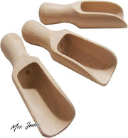 Set di scopa in legno da giardino 3 pezzi - set di cucchiai in legno multifunzionali - cucchiai in legno per il sale e le spezie - scopa per il bagno in legno - cucchiaio in legno per semi - formato piccolo 3 x 8 cm (C2) .