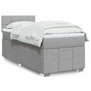 Giroletto a Molle con Materasso Grigio Chiaro 90x190 cm Tessuto 3289223