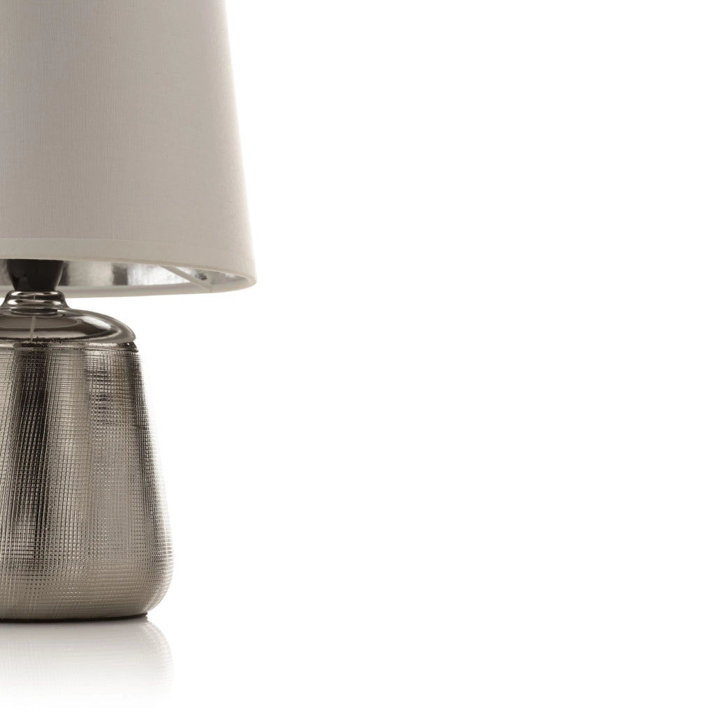 Lampada da tavolo RAQUEL bianco/argento