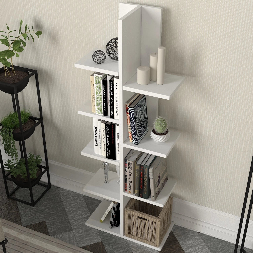 Libreria in legno "Tree" - 45 x 22 x 121 cm - Bianco