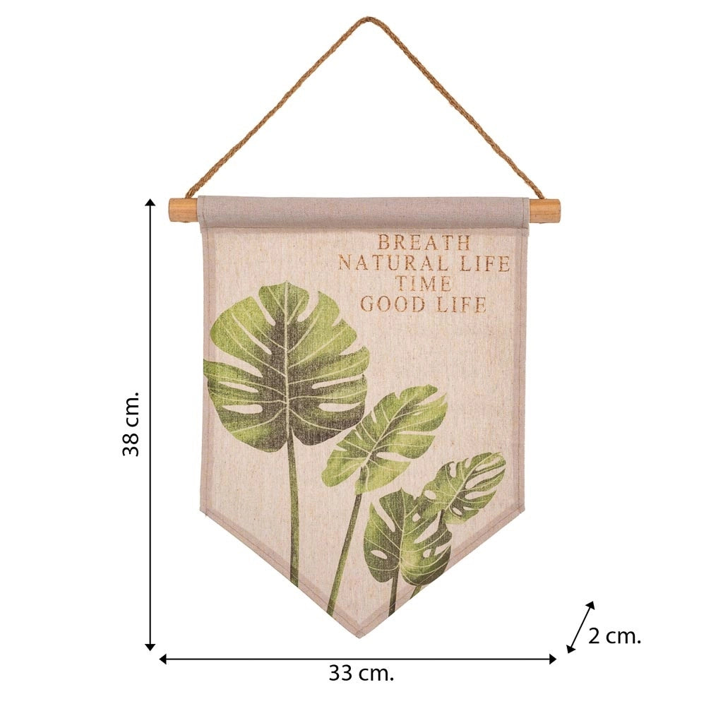 Tela in tessuto stampato pergamena 33x38x2h