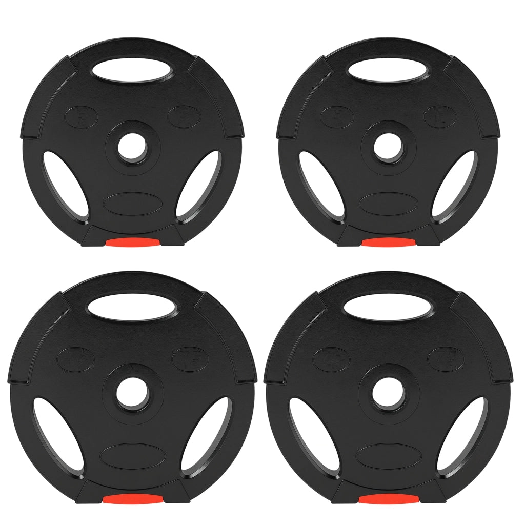 Dischi Pesi 2x5kg 2x7.5kg ¨C zephmum ¨C Nero con Manici ?25mm