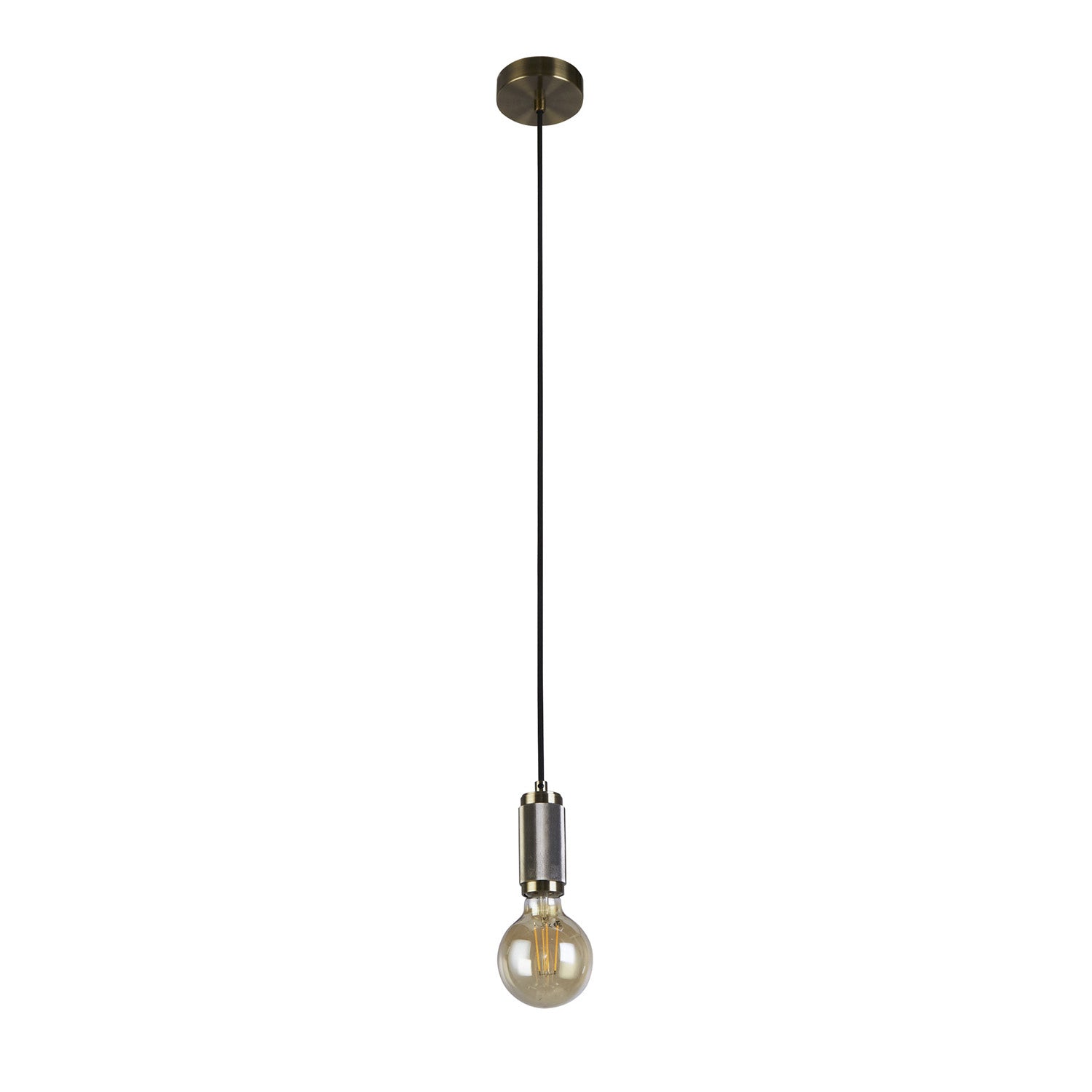 Sospensione Contemporanea Suspension Acciaio Adjustable 1 Luce E27