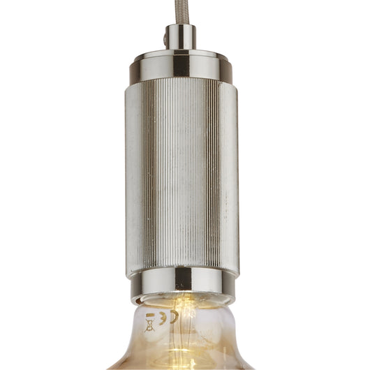 Sospensione Contemporanea Suspension Acciaio Argento 1 Luce E27