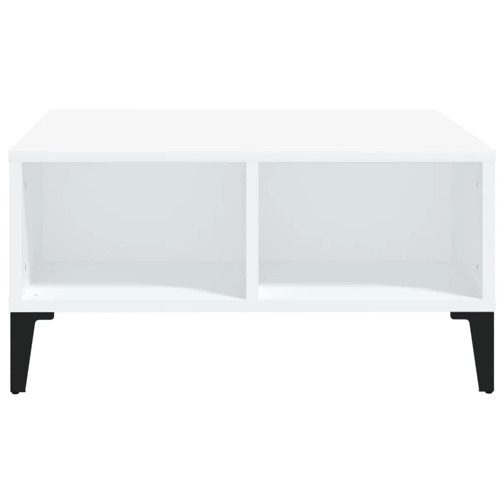 Tavolino da Salotto-Tavolino da soggiorno-Tavolo Bianco 60x60x30 cm in Legno Multistrato 881351