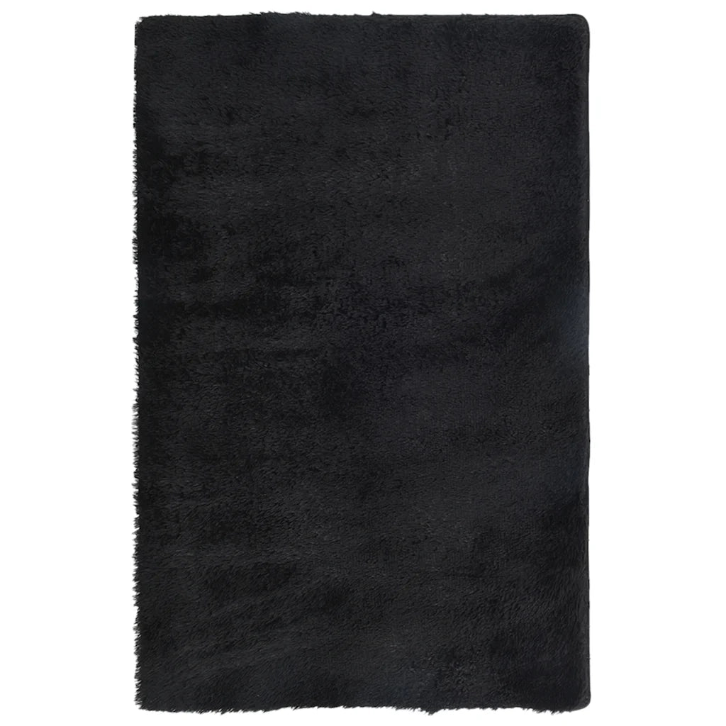 vidaXL Tappeto Shaggy a Pelo Lungo NAVARRA Nero 130x200 cm poliestere